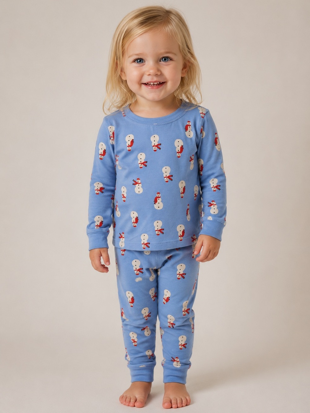Hanna Andersson hannasoft snowman pajama set